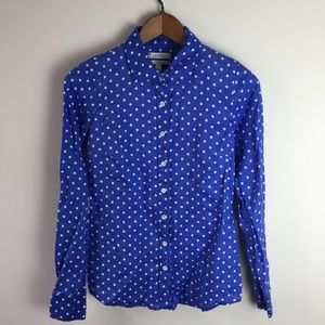 J. Crew Perfect Shirt in Linen Dot